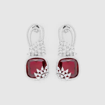 Ruby Blossom Earrings