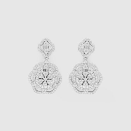 Flower Diamond Earrings