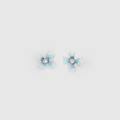 Flower Petal Silver Earrings