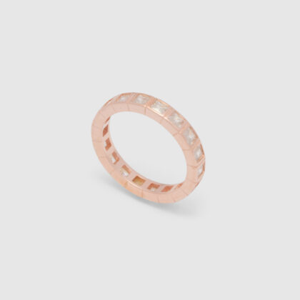 Sterling Silver Rose Gold Eternity Band