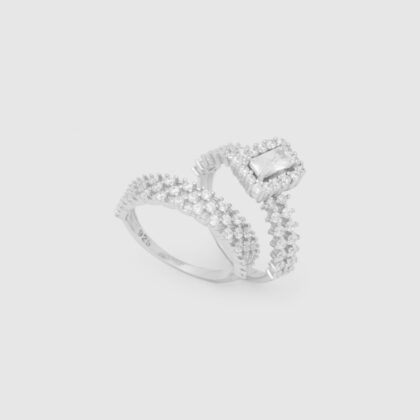 Sterling Silver Sparkling Stackable Ring