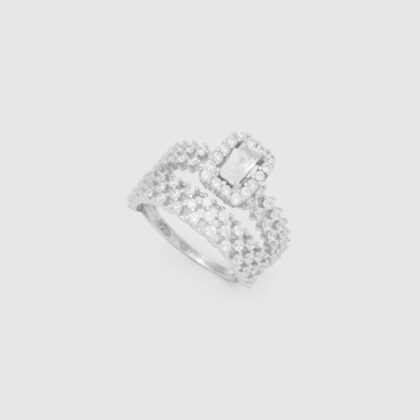 Sterling Silver Sparkling Stackable Ring