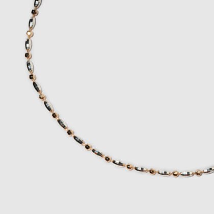 Dual-Tone Beaded Anklet